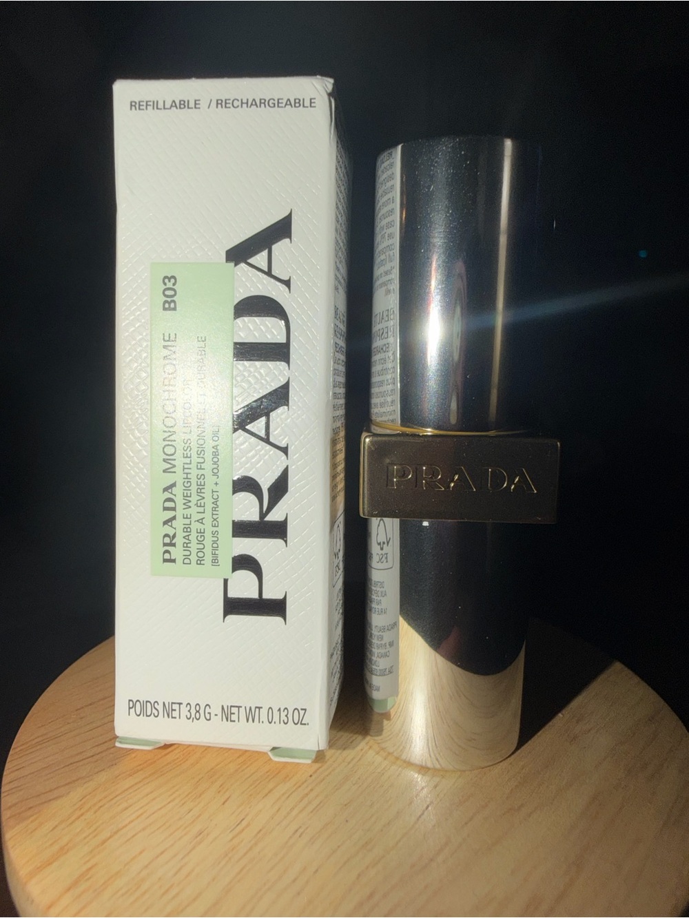 Prada Monochrome Lipstick B03 - Coral Pink - Picture 4 of 5
